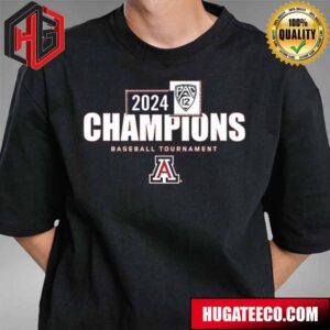 Arizona Wildcats 2024 PAC-12 Baseball Conference Tournament Champions Locker Room T-Shirt