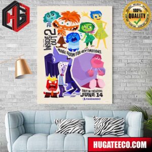 Art Poster For Inside Out 2 Releasing In Theaters On June 14 Home Decor Poster Canvas