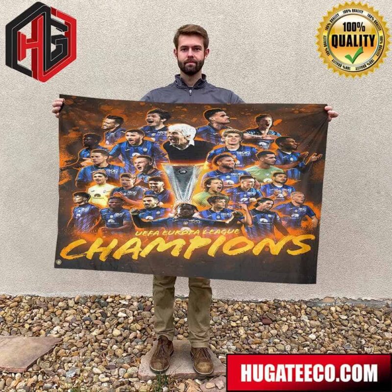 Atalanta BC UEFA Europa League Champions Garden House Flag