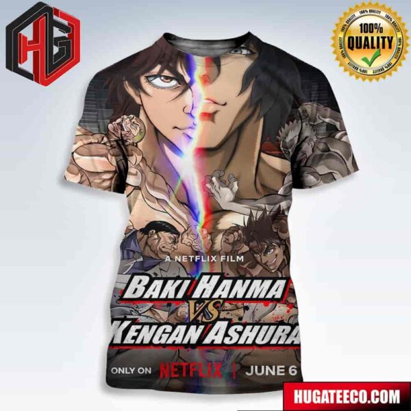 Baki Hanma Vs Kengan Ashura Anime Crossover Premieres On Netflix All Over Print Shirt Hoodie