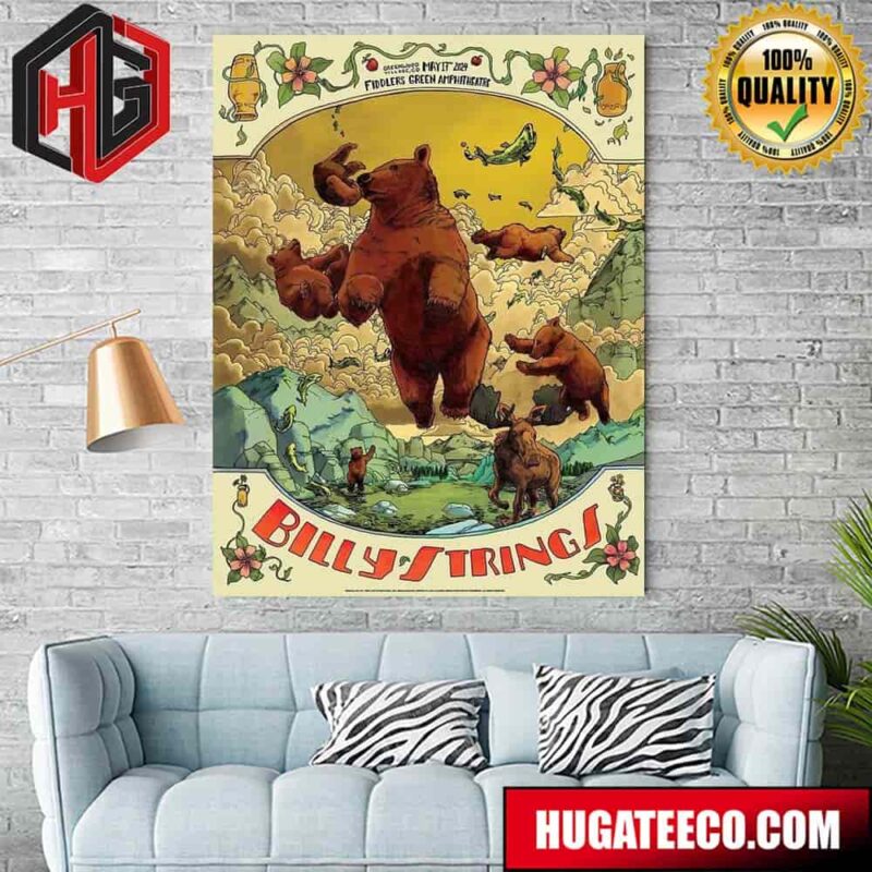 Billy Strings On May 17th 2024 Fiddler’s Green Amphitheatre Greenwood Village Co Poster Art By Dave Kloc And Jessica Seamans Home Decor Poster Canvas