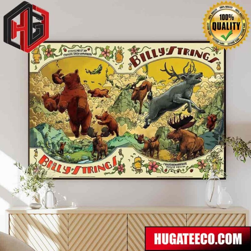 Billy Strings Show On May 17th 18th 2024 Fiddler’s Green Amphitheatre Greenwood Village Co Home Decor Poster Canvas