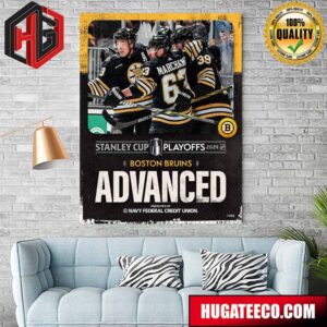 Boston Bruins Take Game 7 And Are Off To The Second Round Of The 2024 Stanley Cup Playoffs Home Decoration Poster Canvas