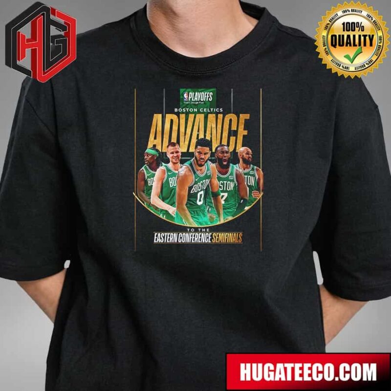 Boston Celtics Advance To The Eastern Conference Semifinals NBA Playoffs Presented By Google Pixel T-Shirt