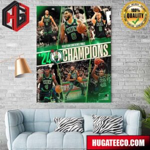 Boston Celtics Unsigned Fanatics Authentic 2024 NBA Eastern Conference Champions Poster Canvas
