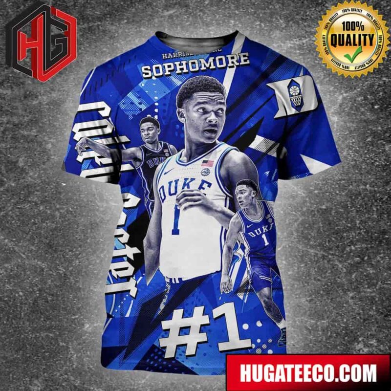 Caleb Foster Number 1 Duke Blue Devils Harrisburg NC Sophomore 3D T-Shirt