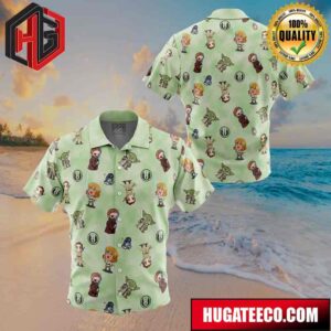 Chibi Jedi Masters Pattern Star Wars Pattern Button Up Animeape Hawaiian Shirt