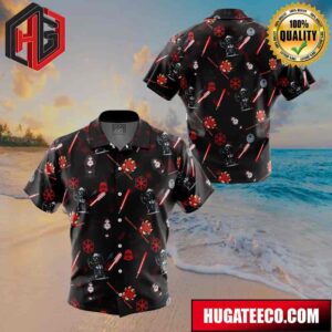 Chibi Sith Pattern Star Wars Pattern Button Up Animeape Hawaiian Shirt