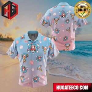 Chopper Pattern One Piece Button Up Animeape Hawaiian Shirt