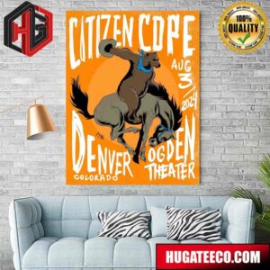 Citizen Cope Denver Colorado Ogden Theater On Aug 3 2024 Home Decor Poster Canvas