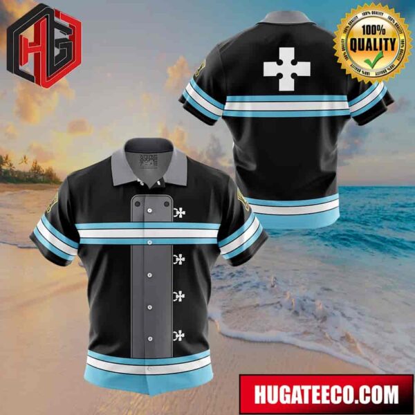 Company 8 Fire Force Button Up Animeape Hawaiian Shirt