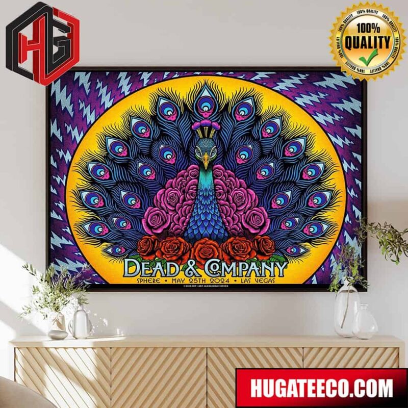 Concert Poster For Dead And Company Dead Forever On May 25th 2024 At Lasvegas Sphere Poster Canvas