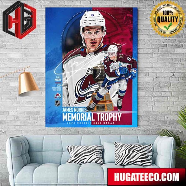 Congratulations Cale Makar Colorado Avalanche NHL For The Fourth Time In Five Years Poster Canvas