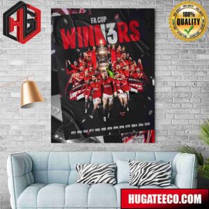Congratulations Manchester United Is Winner FA Cup 2024 Home Decor Poster Canvas