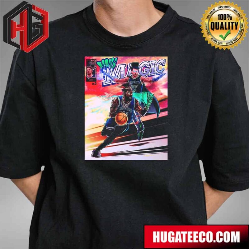 NBA Dallas Mavericks Doncic Luka And Irving Kyrie Comic Book Idea For The Two Magicians T-Shirt