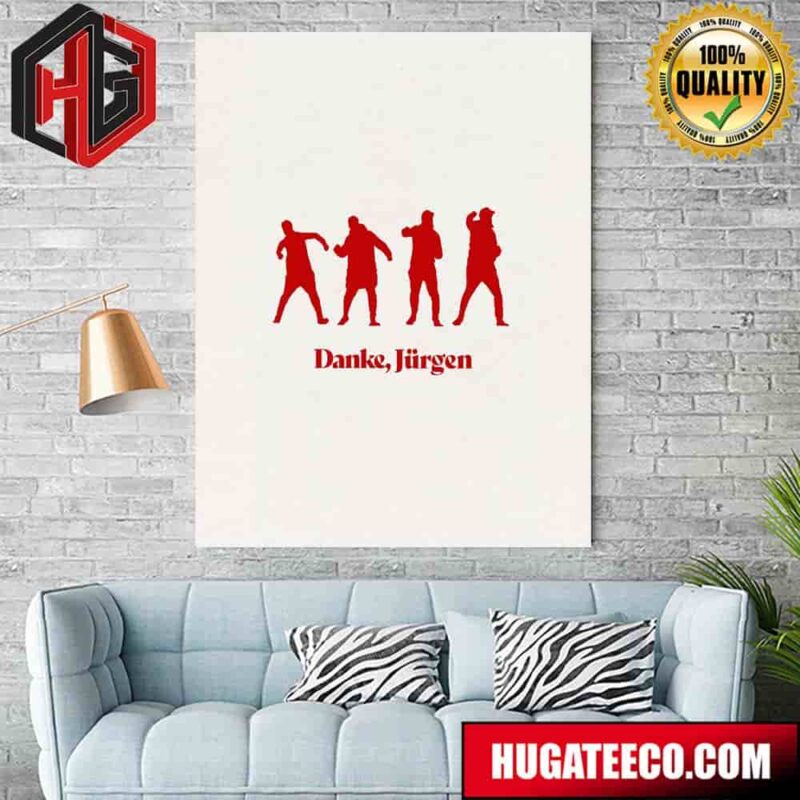 Danke Jurgen Klopp Liverpool FC Home Decor Poster Canvas