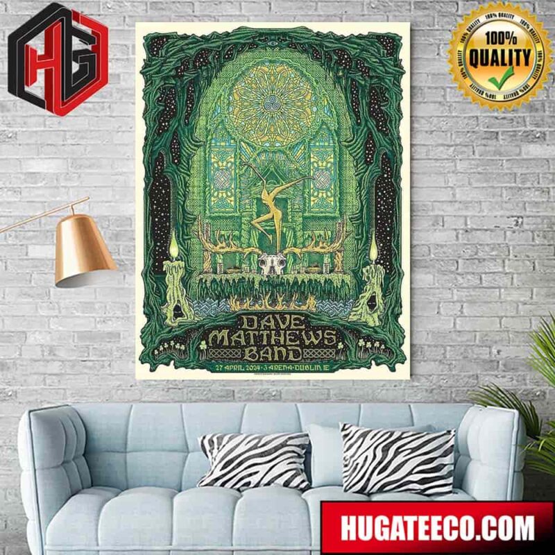 Dave Matthews Band April 27th 2024 Dmb2024 3arena Dublin Ireland Home Decor Poster Canvas