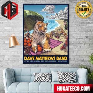 Dave Matthews Band May 22nd 2024 Show Midflorida Credit Union Amphitheatre In Tampa Florida Poster Canvas