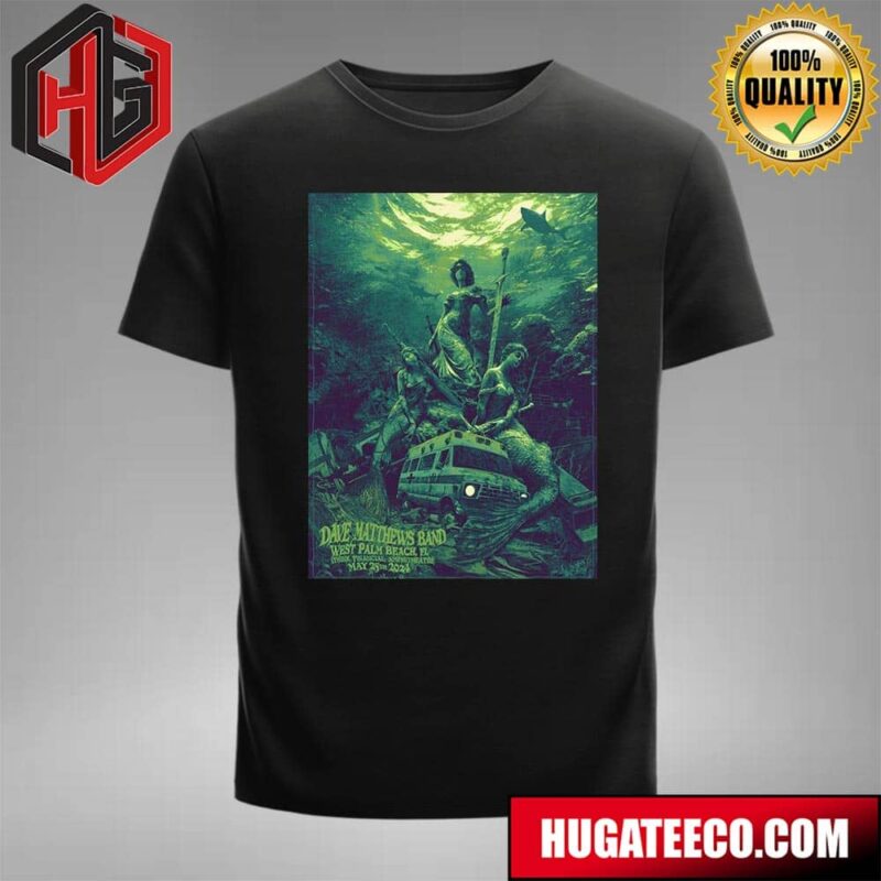 Dave Matthews Band May 25th 2024 Ithink Financial Amphitheatre West Palm Beach Fl T-Shirt