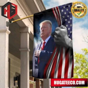 Donald Trump Salute American Flag U .S Patriotism MAGA Trump Garden Flag 2 Sides Garden House Flag