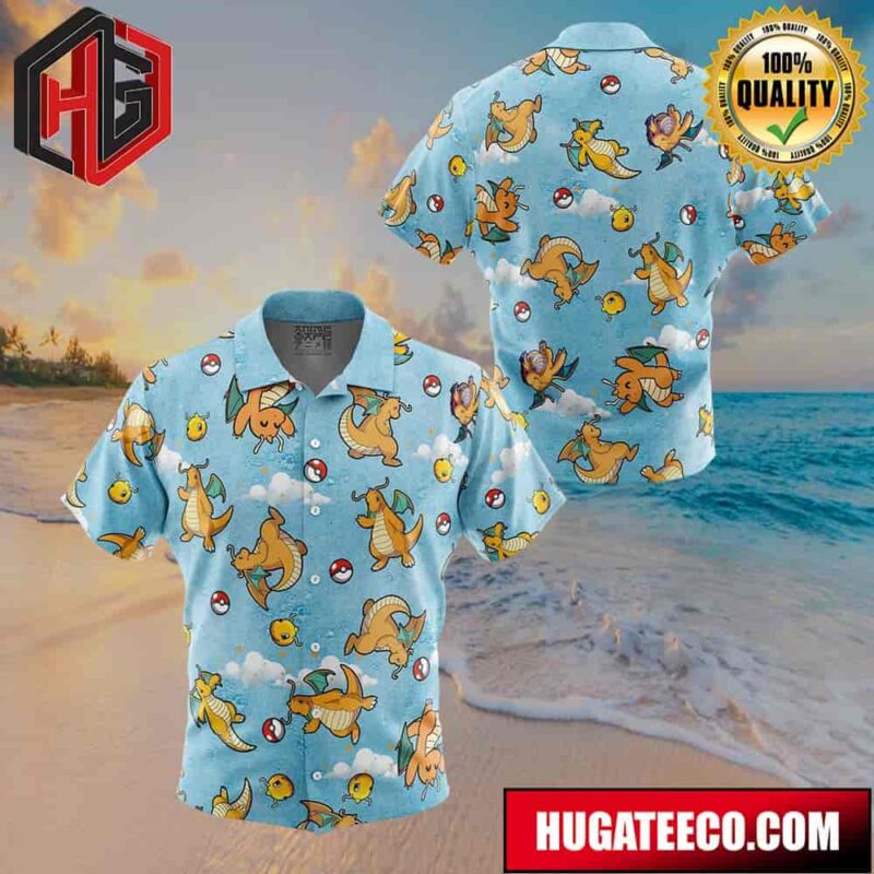 Dragonite Pattern Pokemon Button Up Animeape Hawaiian Shirt Dragonite Pattern Pokemon Button Up Animeape Hawaiian Shirt