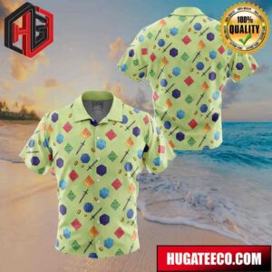 Dungeons And Dragons Dice Pattern Button Up Animeape Hawaiian Shirt