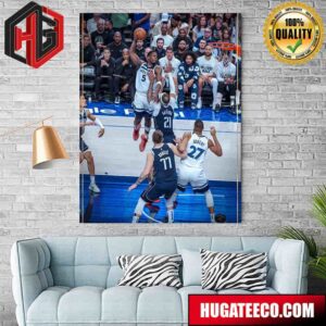 NBA Dunk Of The Year Nominee Minnesota Timberwolves Vs Dallas Marvericks Anthony Edwards Home Decor Poster Canvas