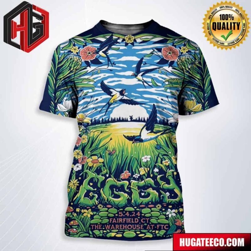 Eggmusic Show Poster May 4th 2024 Fairfield Ct The Waregouse At Ftc All Over Print Shirt