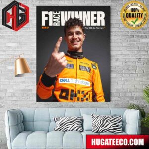 F1 Race Winner Miami Gp For Gil De Ferran Lando Norris Is A Formula 1 Race Winners Home Decor Poster Canvas