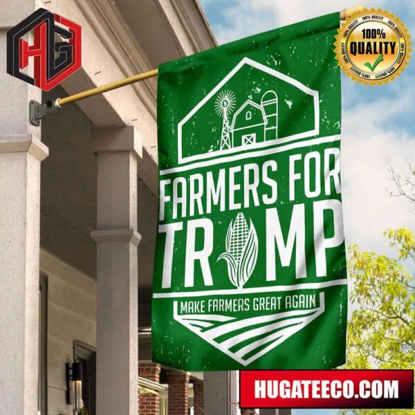 Farmers For Trump Make Farmers Great Again Flag Support Trump Gift For Farmers For Decorative 2 Sides Garden House Flag