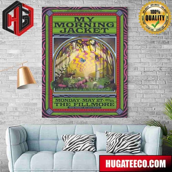 First Poster Of The Four-Night Run Of My Morning Jacket At The Fillmore On Monday May 27 2024 Home Decor Poster Canvas