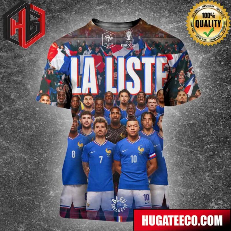 France National Football Team Full Squad For Euro 2024 All Over Print Shirt