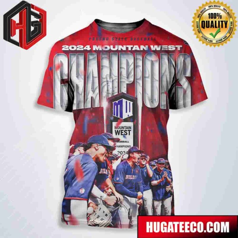 Fresno State Baseball The Diamond ‘Dogs Are 2024 Mountain West Champions NCAA All Over Print T-Shirt