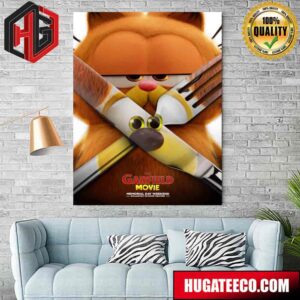 Funny Deadpool Themed The Garfield Movie Poster Releasing In Theaters On May 24 Poster Canvas