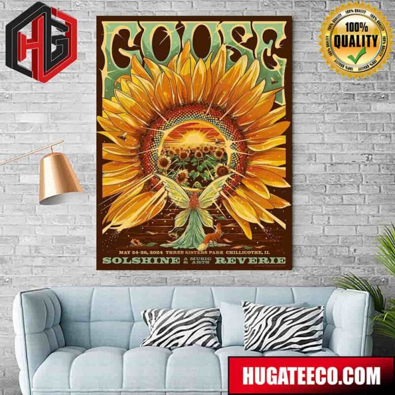 Goose The Band Show Solshine A Music And Arts Revere May24-26 2024 Three Sister Park Chillicothe Il Home Decor Poster Canvas