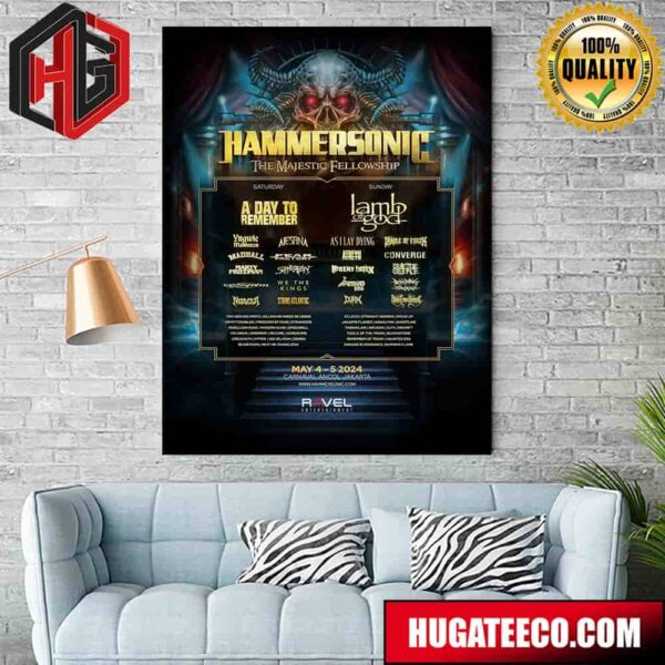 Hammersonic The Majestic Fellowship Line Up May 4-5 2024 Poster Canvas