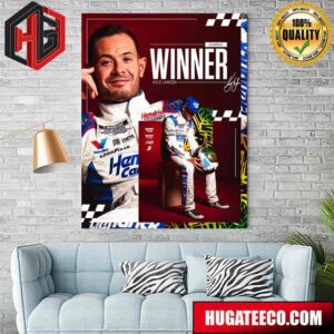 Hendrick Motorsports There’s No Place Like Kansas Congrats Kyle Larson Winner Home Decor Poster Canvas