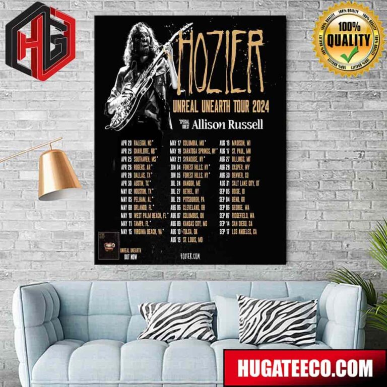 Hozier Unreal Unearth Tour 2024 Special Guest Allison Russel Schedule ...