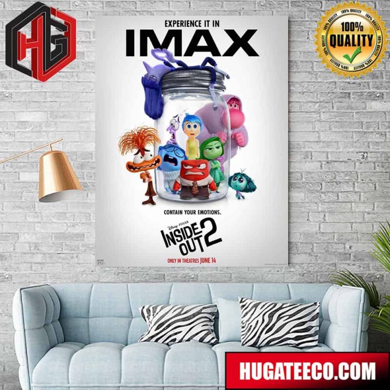 Imax Poster For Inside Out 2 Releasing In Theaters On June 14 Home Decor Poster Canvas