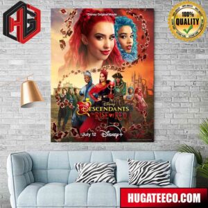 Incredible Poster For Descendants The Rise Of Red Releasing On Disney On July 12 Home Decor Poster Canvas
