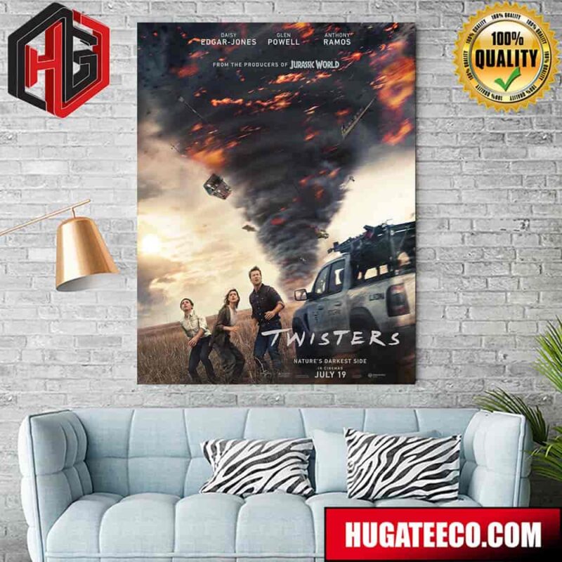 Incredible Poster For Twisters In Theaters On July 19 Home Decor Poster Canvas