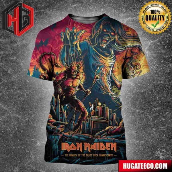 Iron Maiden The Number Of The Beast Over Hammersmith 2024 By Dan Mumford All Over Print Shirt