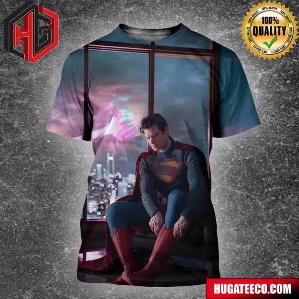 James Gunns New Superman Suit David Corenswet As Superman Debuts 2025 Superhero Film All Over Print Shirt