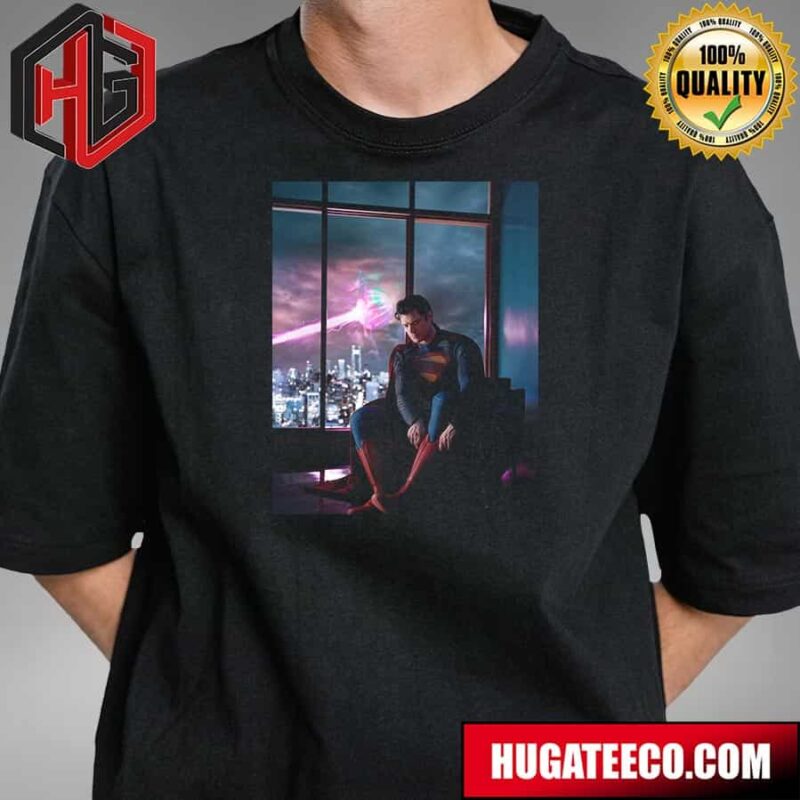 James Guns New Superman Suit David Corenswet As Superman Debuts 2025 Superhero Film T-Shirt