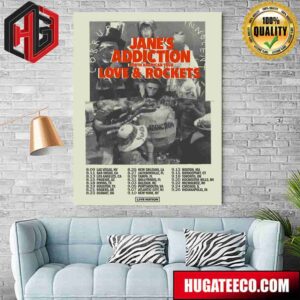 Jane?s Addiction And Love And Rockets North American Tour 2024 Schedule List Date Home Decor Poster Canvas