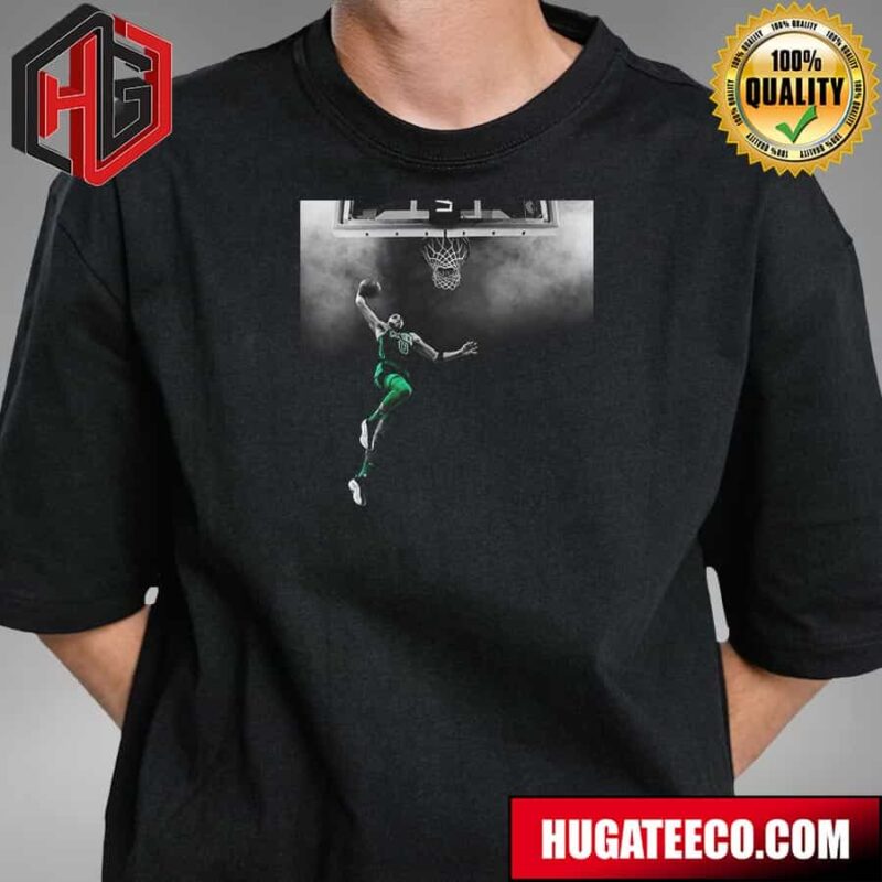 Jayson Tatum 16 Points 12 Rebounds 3 Assists In 32 Minutes Slam Dunk Iconic Moment Boston Celtics Vs Miami Heat T-Shirt