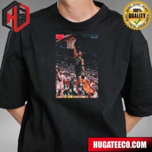 Jayson Tatum Iconic Slam Moment Boston Celtics Vs Miami Heat T-Shirt