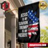 Jesus Is My Savior Trump Is My President Flag Christian Decor Christian Trump Flags For Sale 2 Sides Garden House Flag