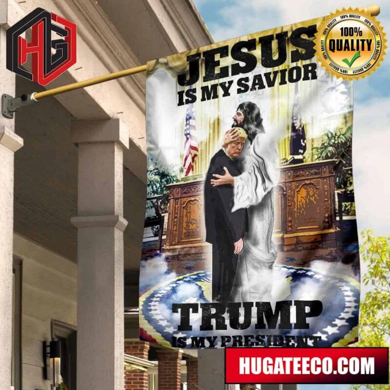 Jesus Is My Savior Trump Is My President Flag Christian Decor Christian Trump Flags For Sale 2 Sides Garden House Flag