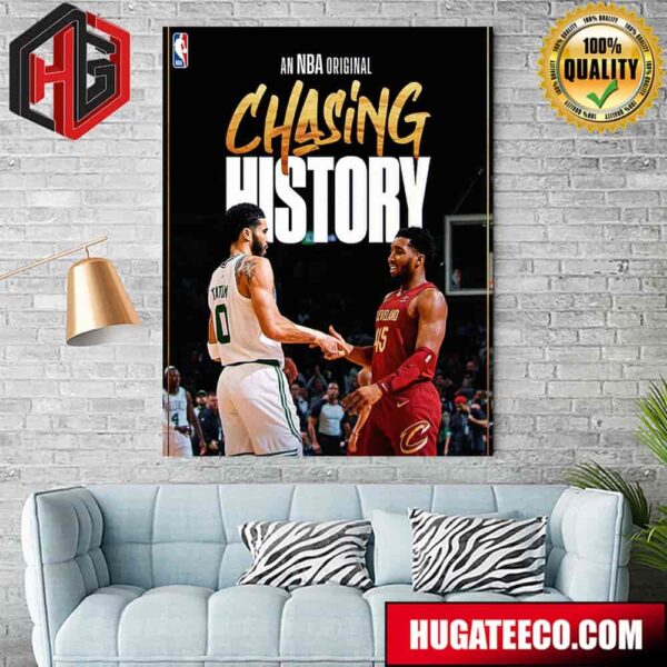 Journeys Of Jayson Tatum Boston Celtics And Donovan Mitchell Cleveland Cavaliers An NBA Original Chasing History Poster Canvas